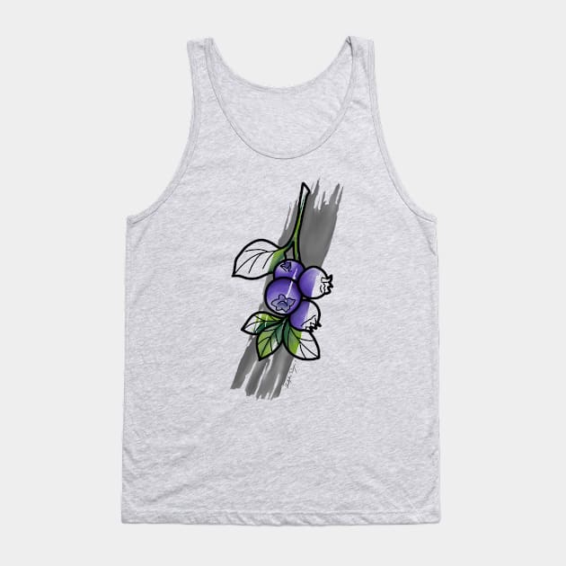 Blueberry Art Tank Top by Kitopher Designs